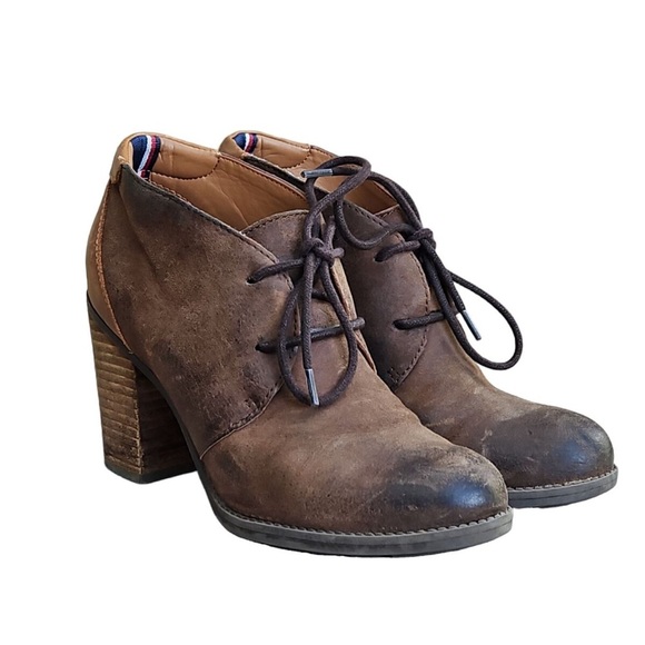 Tommy Hilfiger Brown Leather Women's Ankle Boots size 6 - Picture 1 of 10